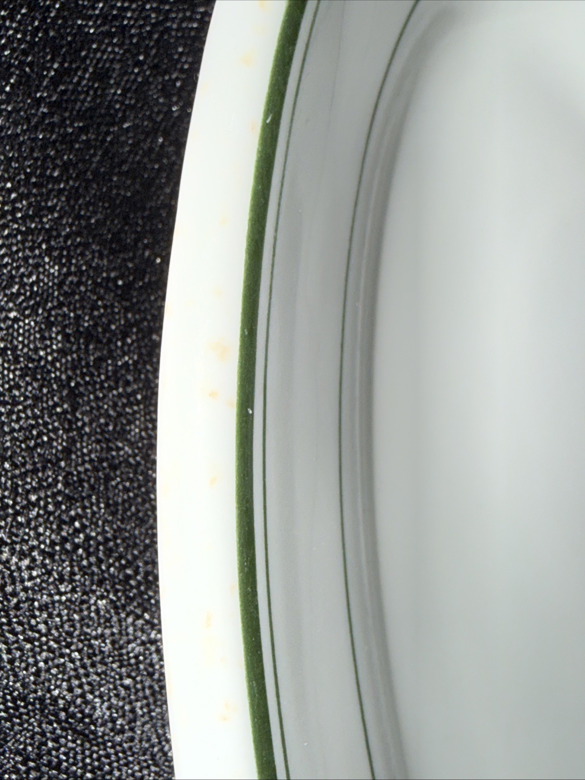15.5” Sterling Vitrified China Restaurant Ware Green Oval Patter Plate Lot Of 3