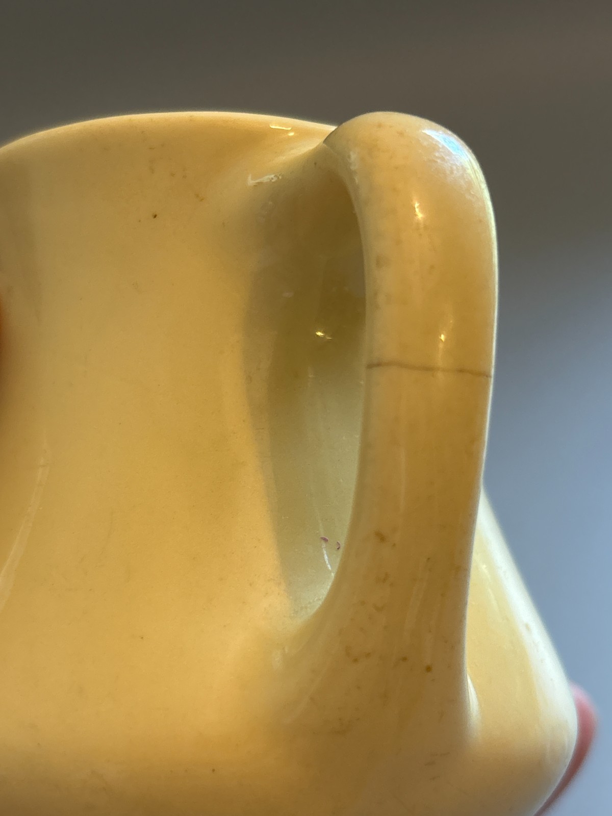 Vintage Buffalo China Colorido Ware Yellow Creamer Pitcher Restaurant Ware 1930s