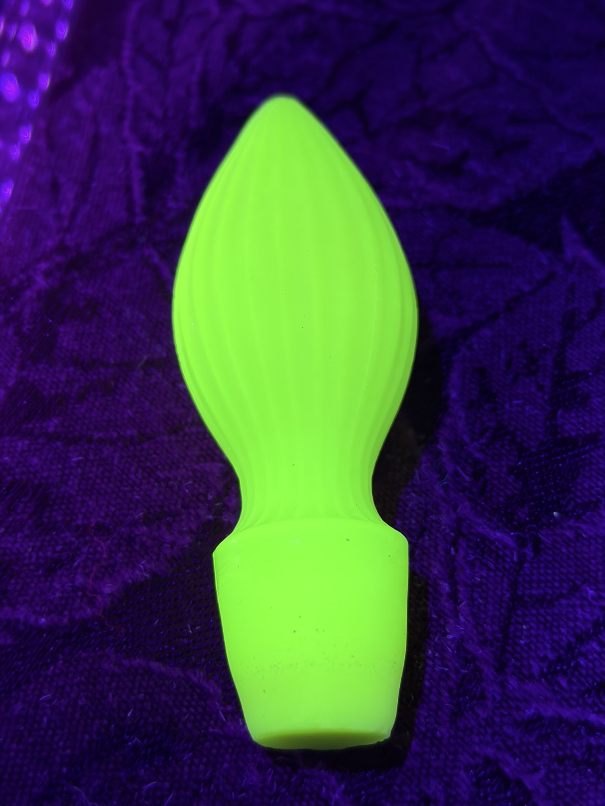 Vintage Fenton Burmese Satin Glass Cruet Stopper Hand Painted Roses UV Glow