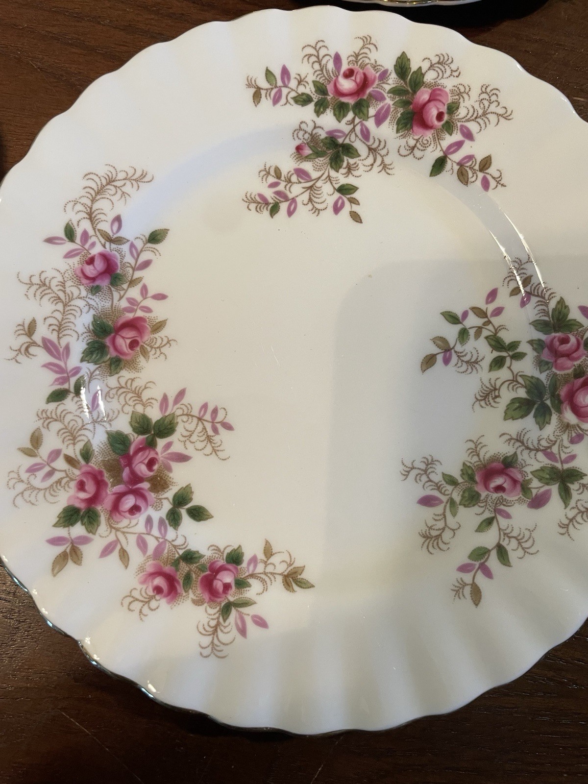 6 Royal Albert Lavender Rose Bread & Butter plates 6-1/4 inches