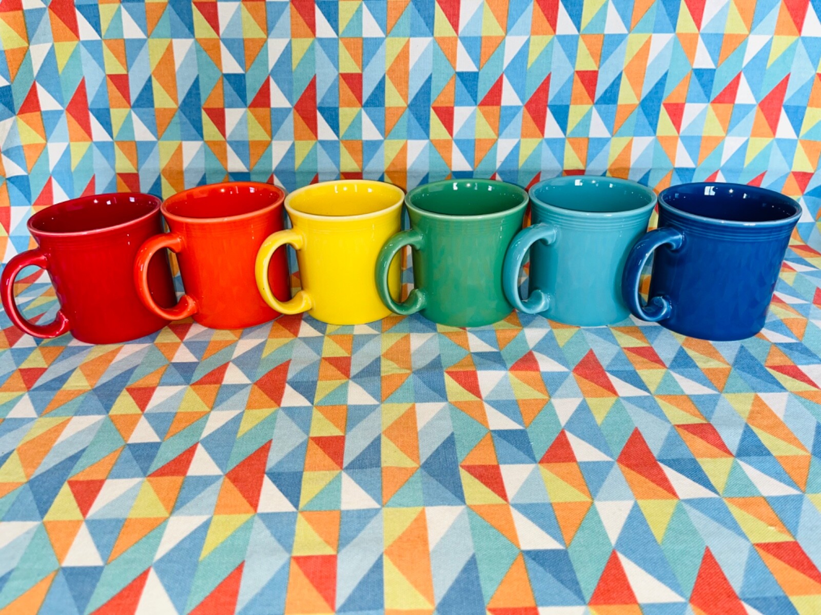 NEW FIESTAWARE 12 oz JAVA Mug set of 6 Mixed Colors Fiesta FREE SHIPPING