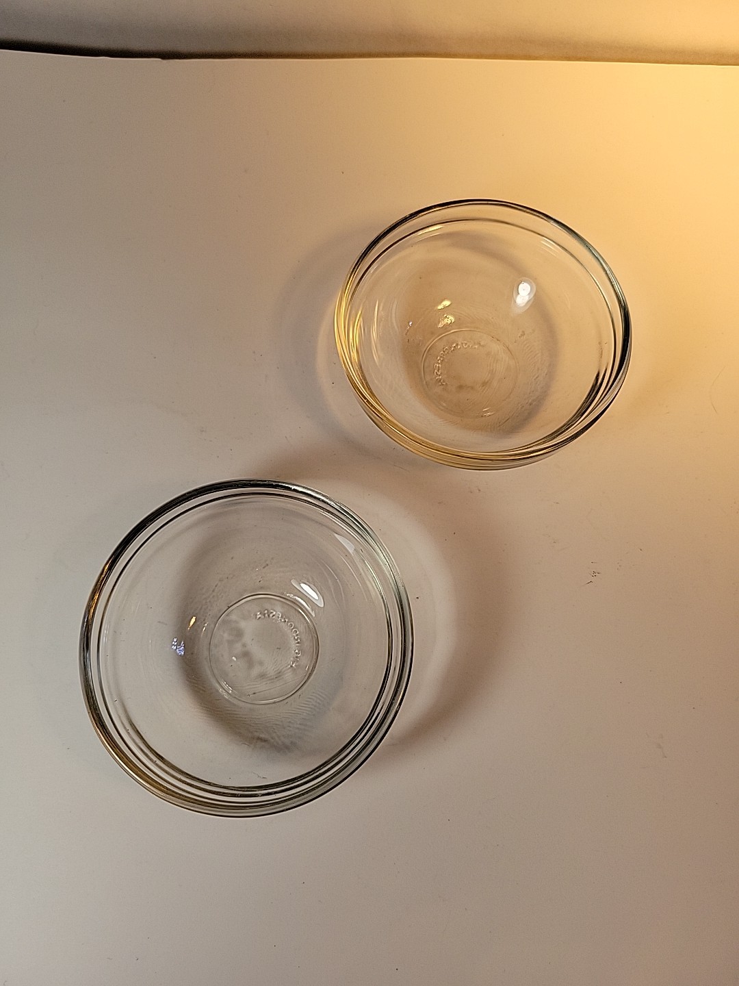 Set Of 2 KIG Indonesia Thick Glass Prep Bowls 1/4 Cup