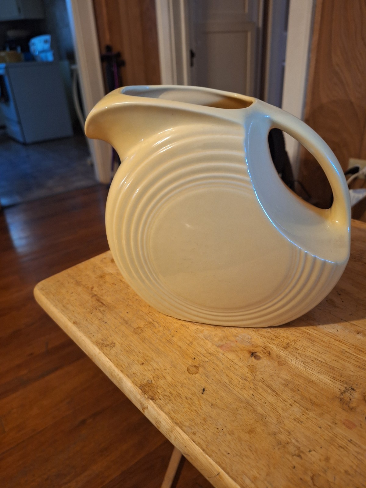 Fiesta Large Disk Pitcher Marigold Yellow Fiestaware HLC Made In USA