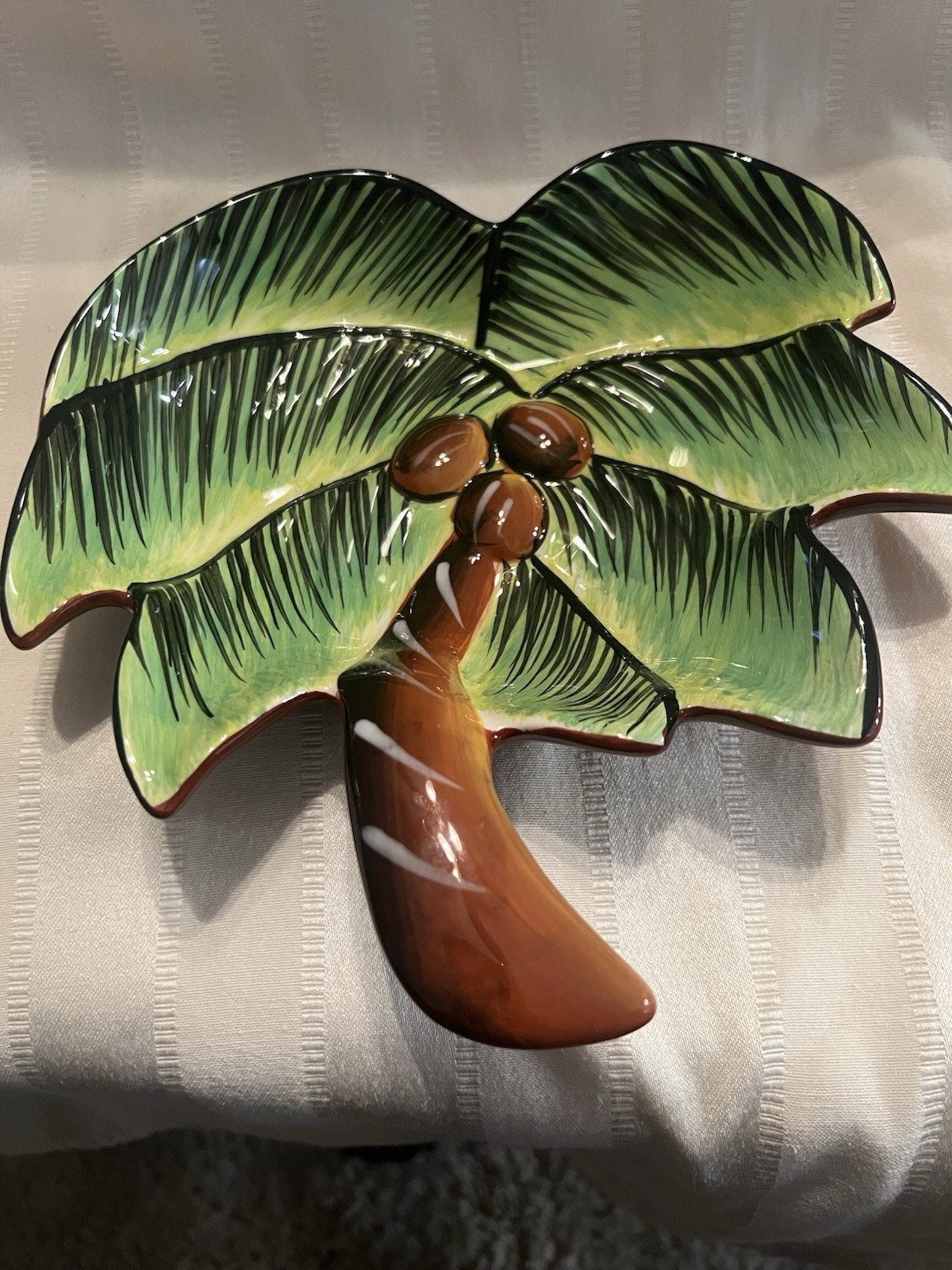 Clay Art Decorative Palm Plate 8 in