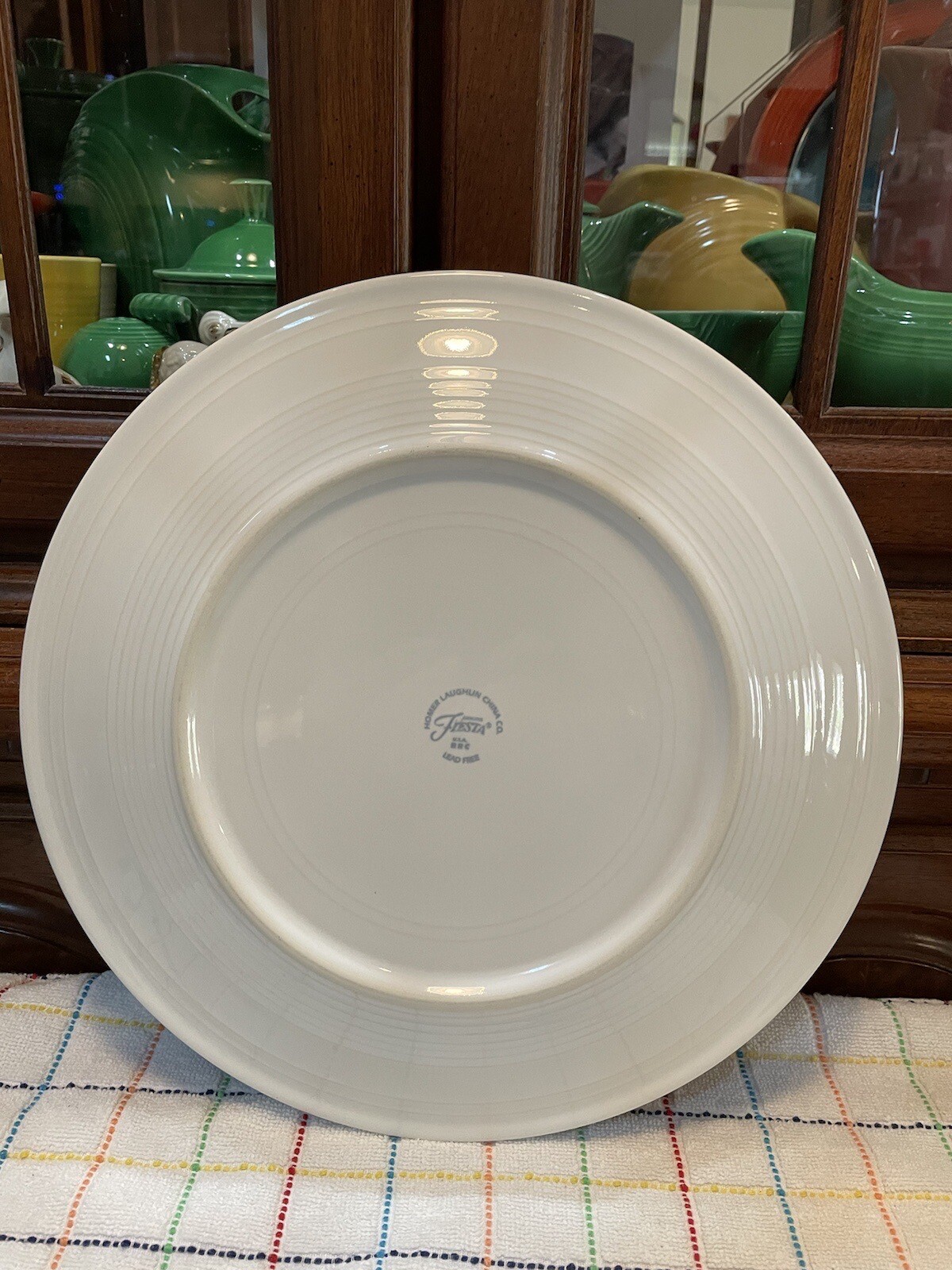 Fiesta Chop Plate Dancing Lady Advertising 11 3/4 Inches Pristine