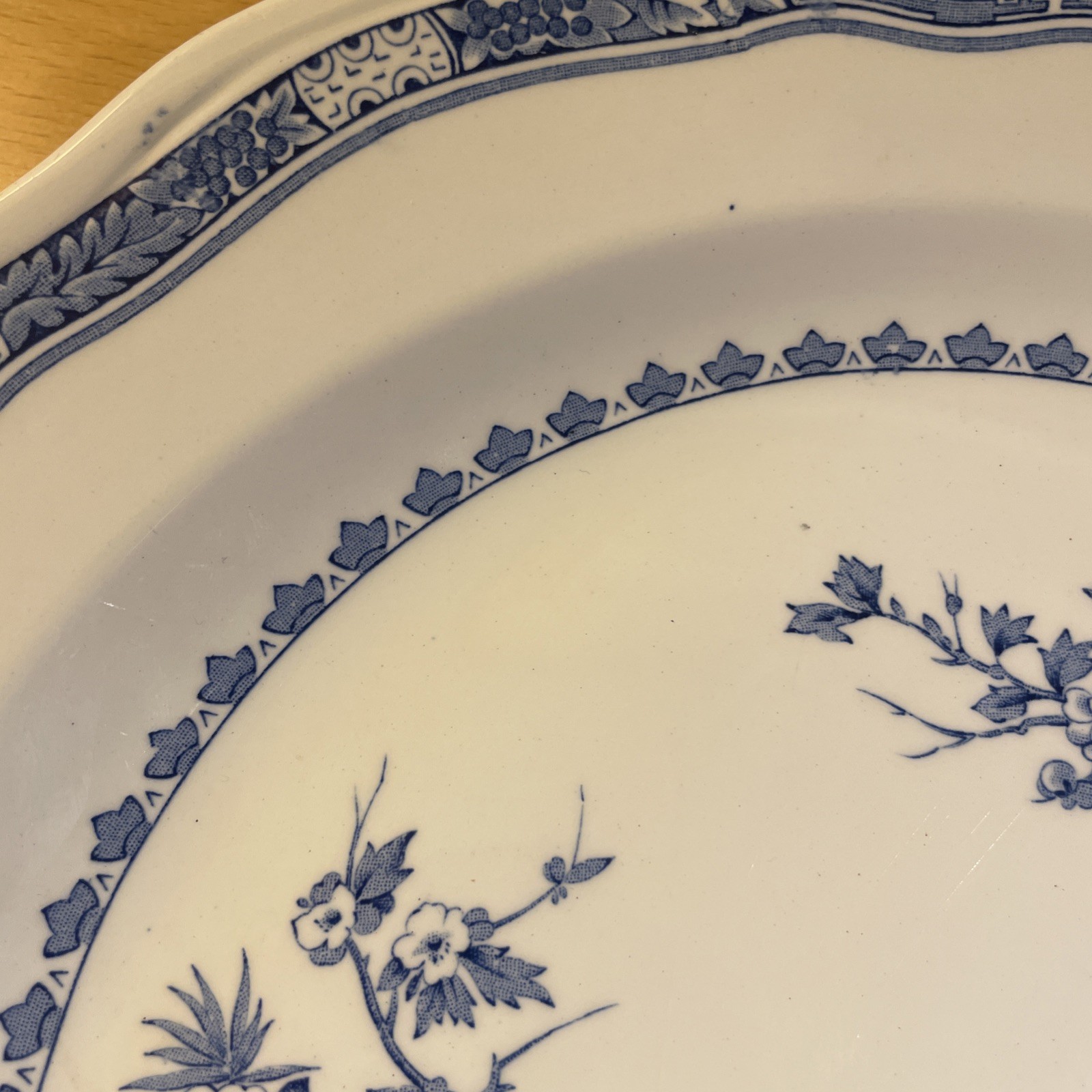 7 LOT Furnivals Blue Quail (4)Soup Bowls (2)Bread Plates (1) Platter oval