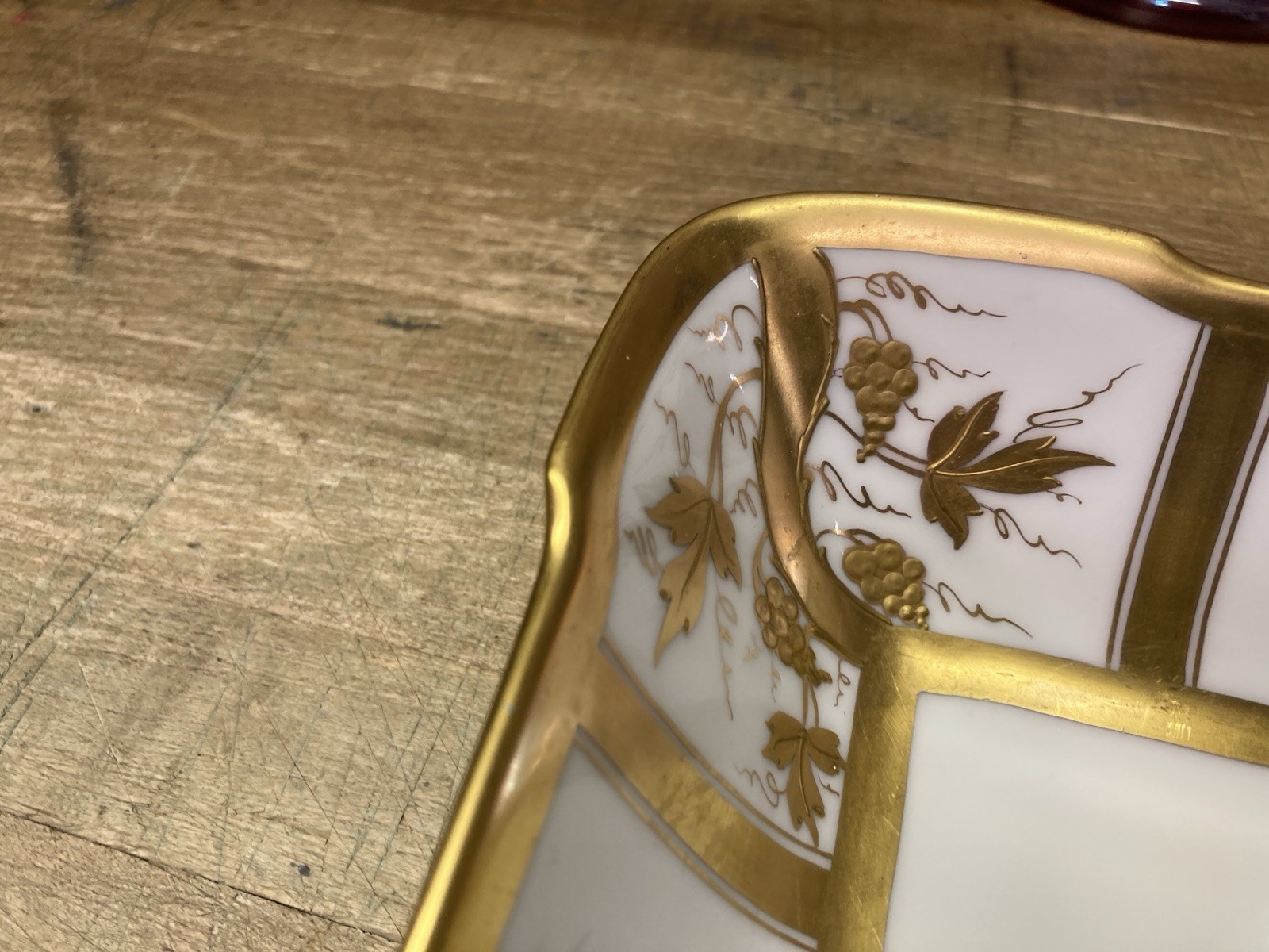Beautiful Antique Pickard China Hand Painted Artist Signed Square Bowl / Floral