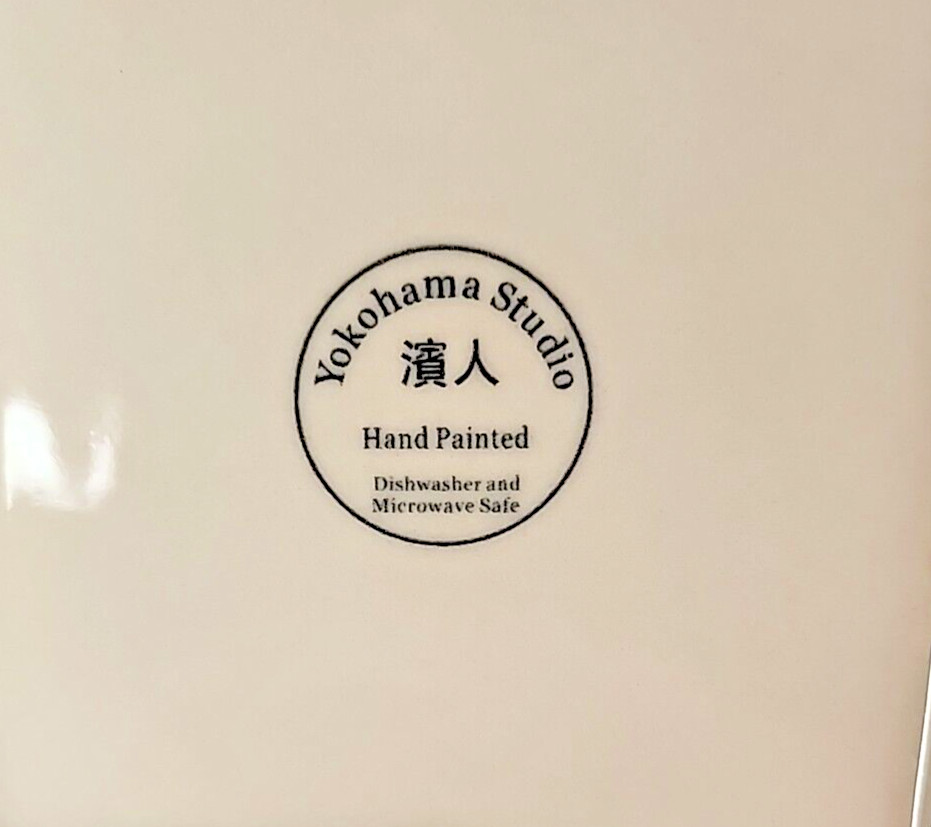 Yokohama Studio Hand Painted Square Plates 6-1/4″ Set of 2