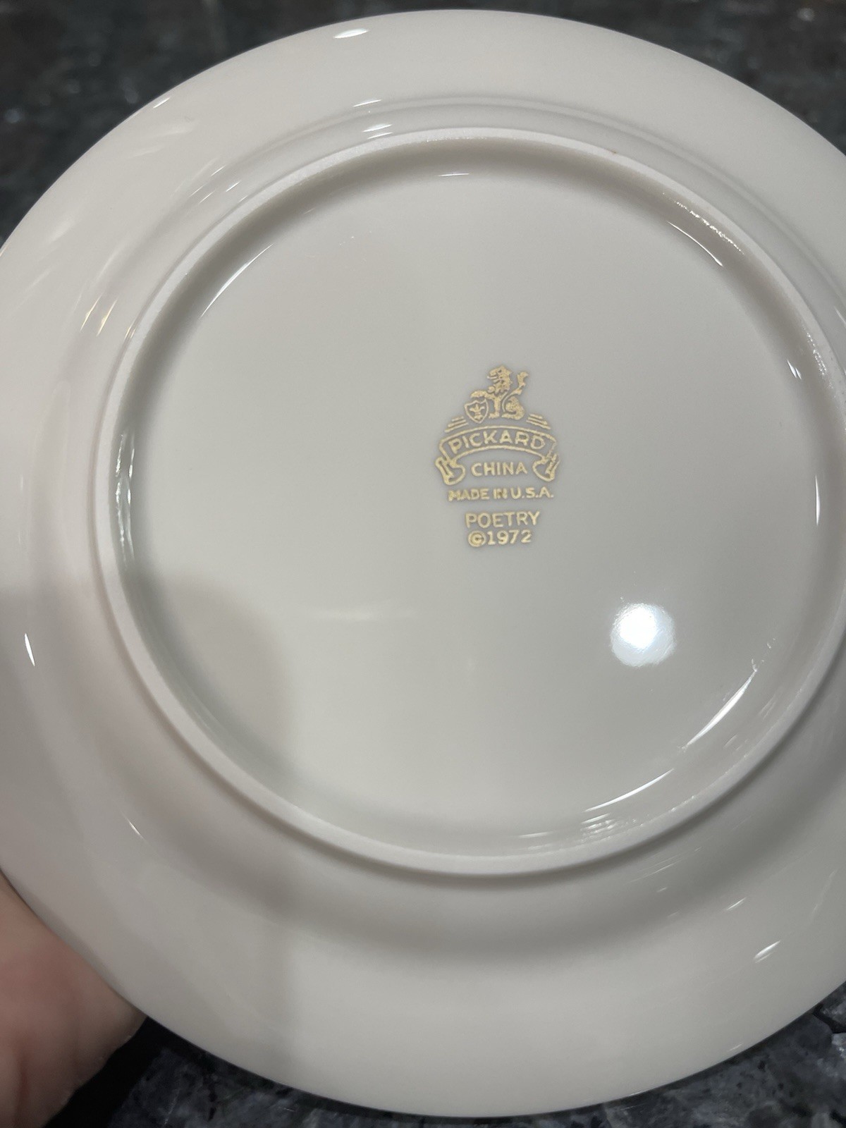 Pickard “Poetry” Porcelain Set Of 2 Bread Plates 6 1/8 In. Made In USA