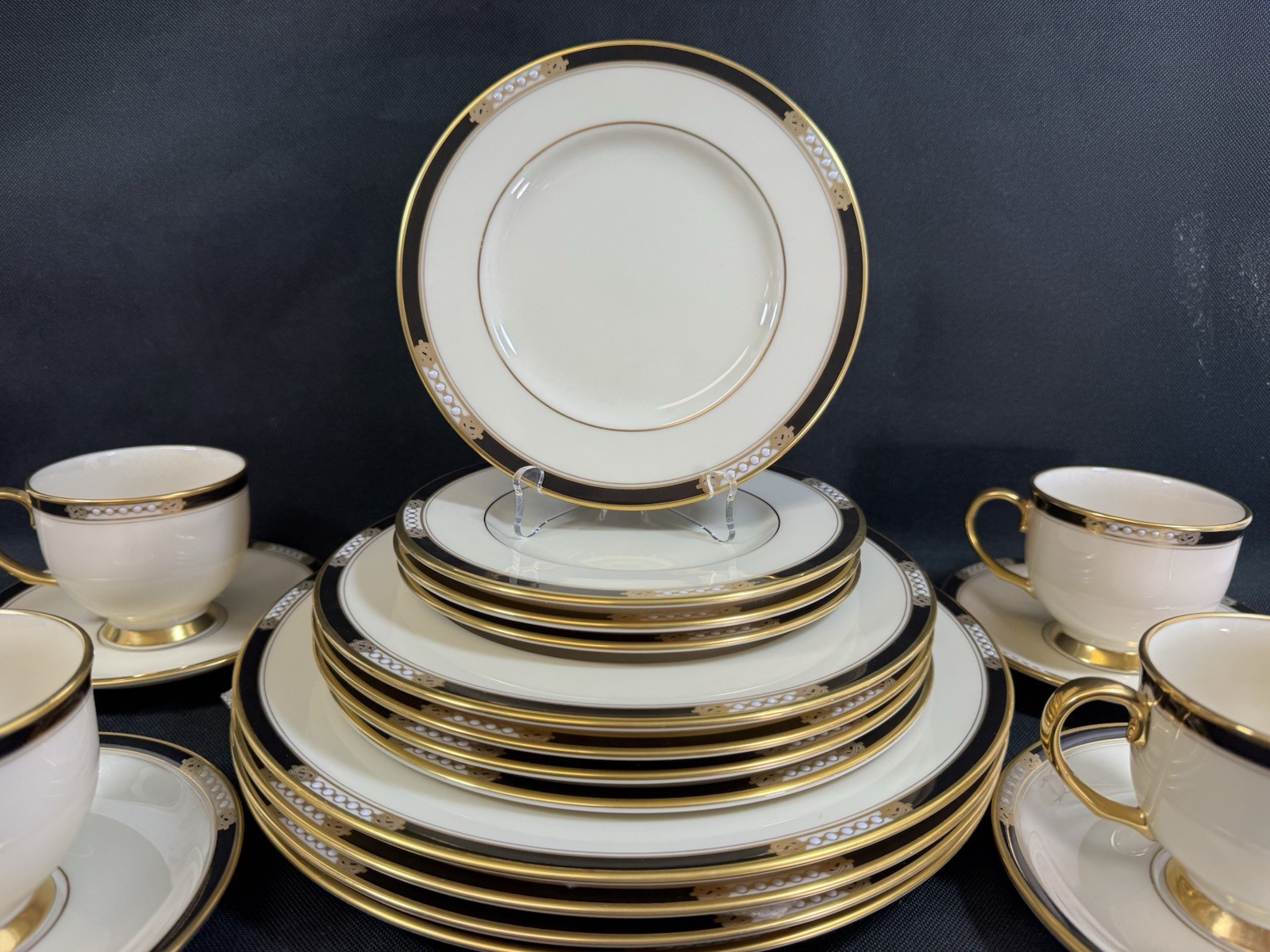 Lenox Hancock Bone China~(Set of 4)~5 Pc Place Setting~1st Quality~20 Piece~USA