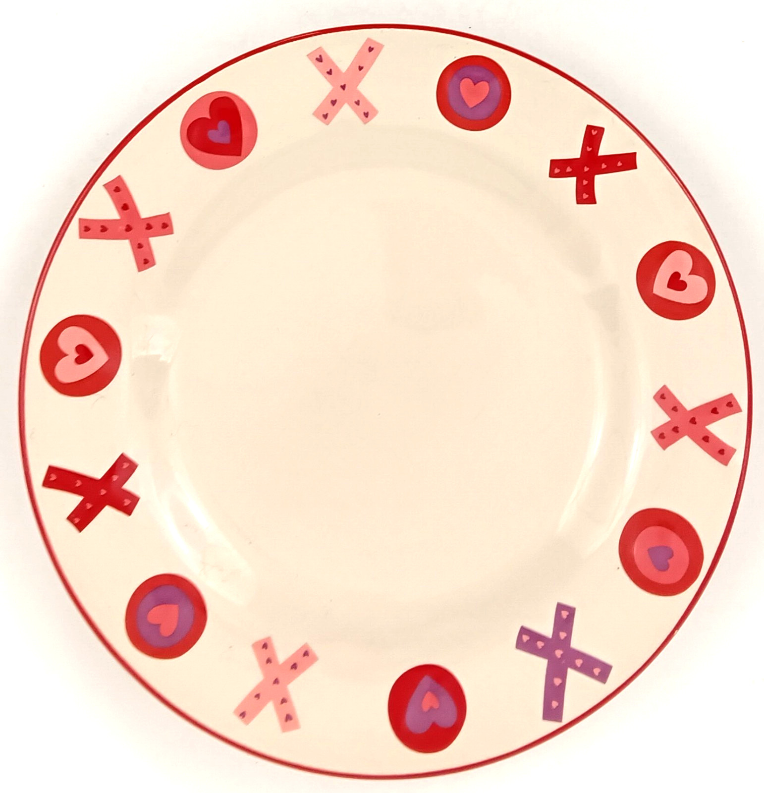 Heart XOXO Plate Red Pink Kohls
