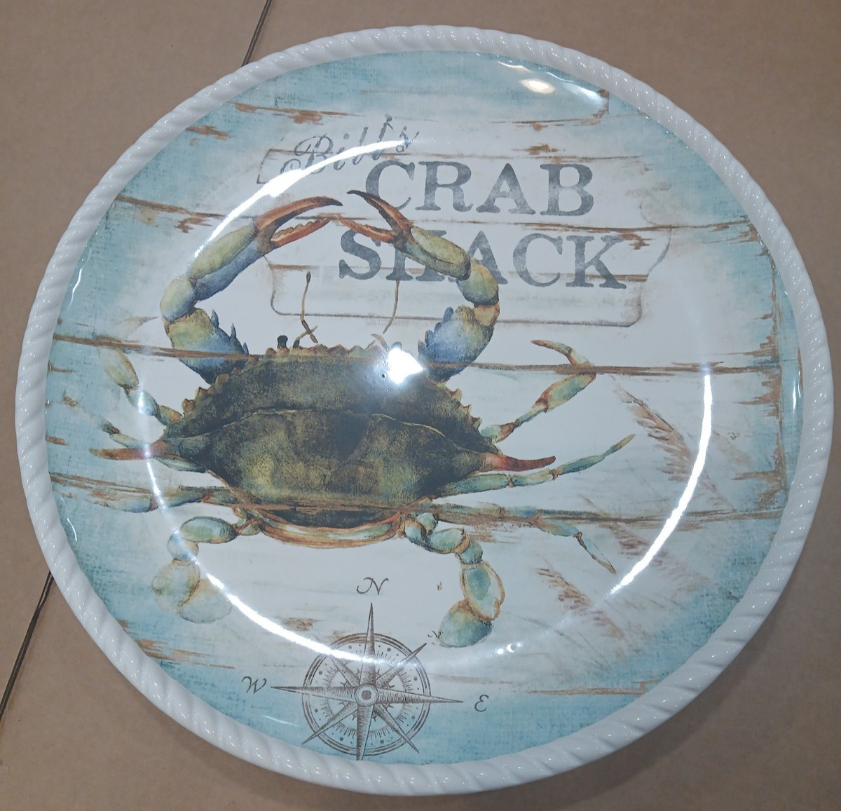 Certified International – Beach Cottage – Coastal – Dinner Plate – Crab
