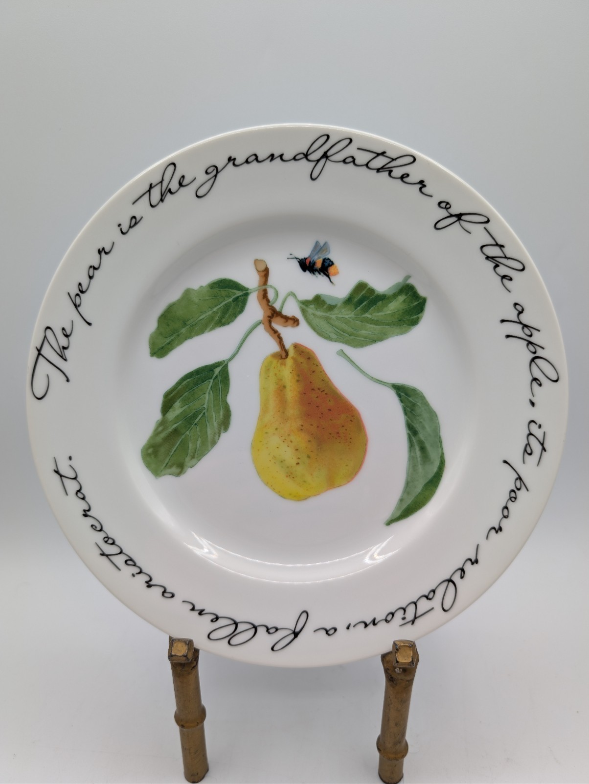 Dessert Fruit Plates Williams Sonoma Orchard Suite Pear Peach Plum Cherry