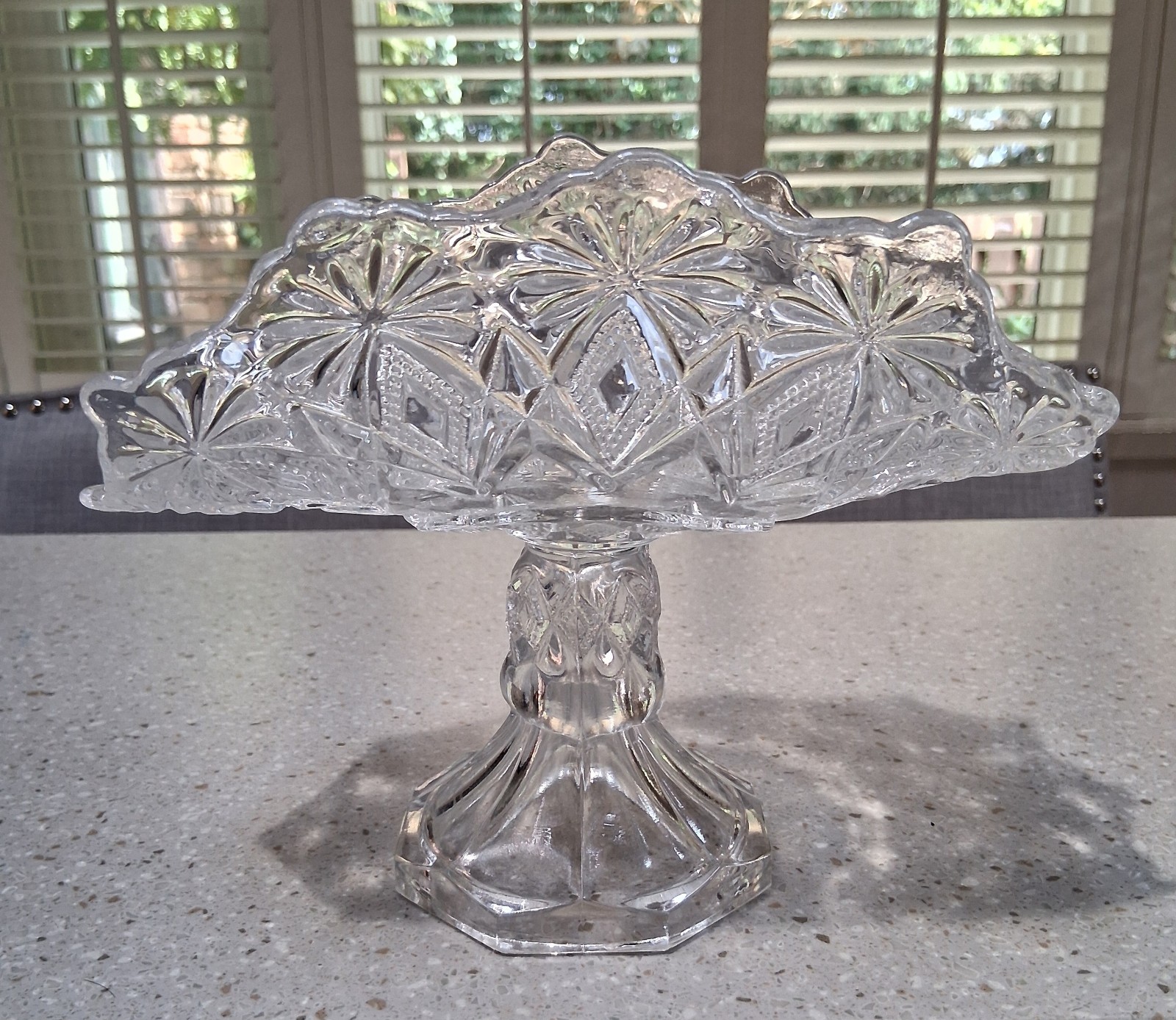 EAPG U. S. GLASS CO~BLAZING PINWHEELS~VICTOR aka SHOSONE~BANANA FRUIT STAND exc