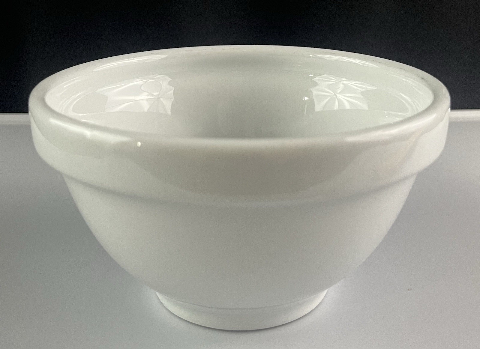 Vintage Naaman Israel White Fine Porcelain Small Bowls Set of 4 Stackable 5″