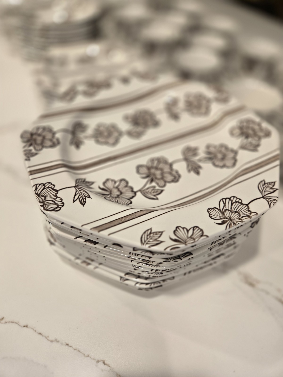 J&G Meakin Royal Staffordshire Lotus Ironstone dinnerware, Place Setting For 12