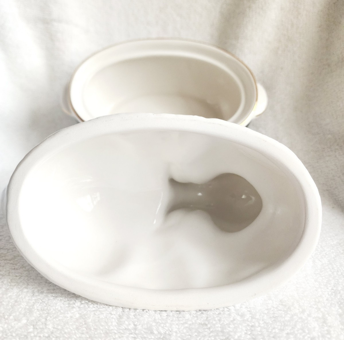 Mackenzie Childs White Rabbit Ceramic Lidded Dish Courtly Check NEW! *OPEN BOX*