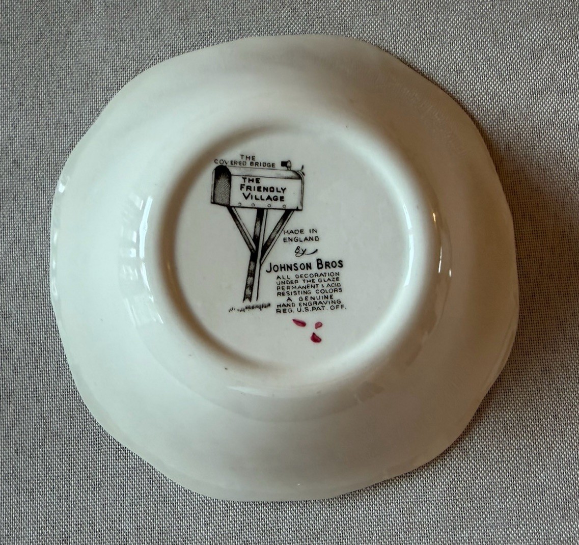 Johnson Bros The Friendly Village Covered Bridge Bowls 6″