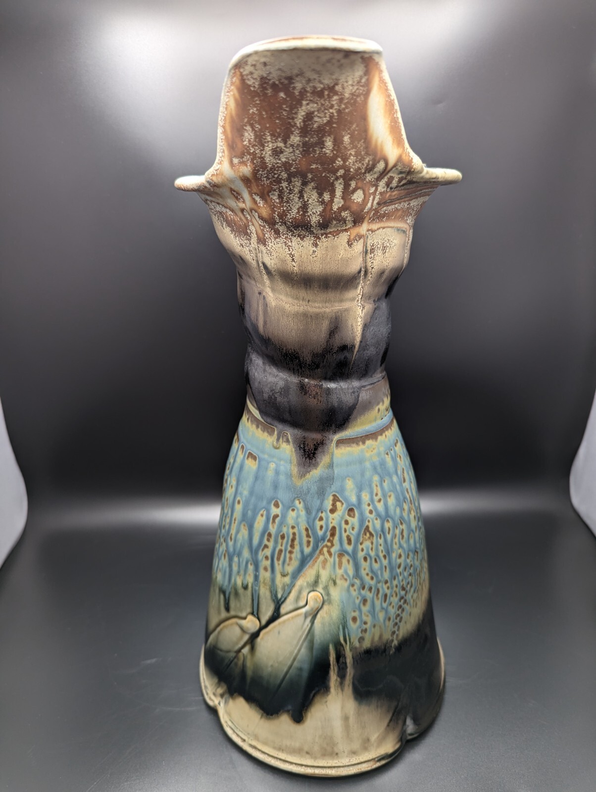 Huge 16.75″ Steven Hill Cypress Pitcher Porcelain Studio Art Pottery Signed