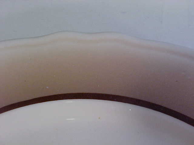 Homer Laughlin Dinner Plates 2 Best China Restaurant Ware Brown and Blue Band