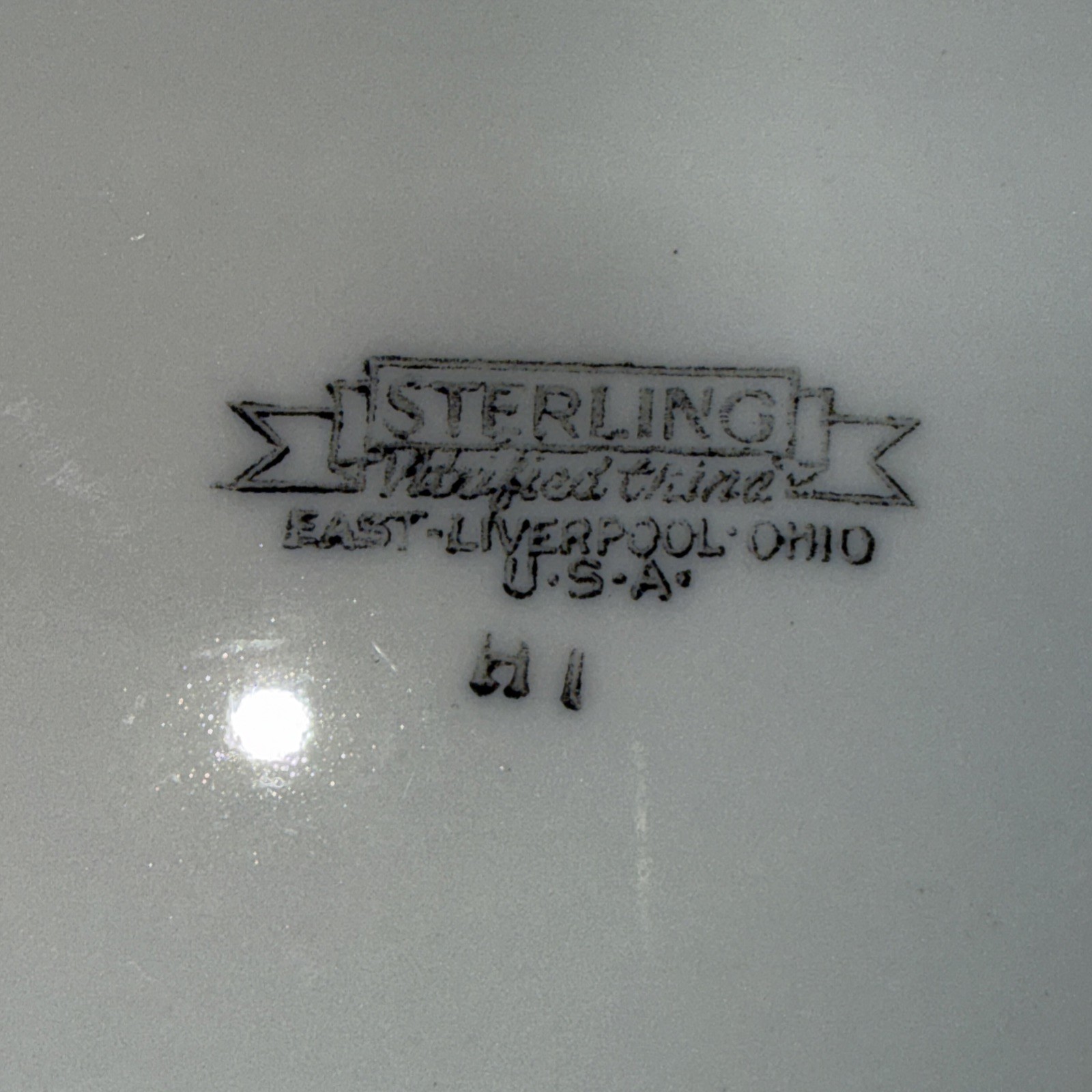 15.5” Sterling Vitrified China Restaurant Ware Green Oval Patter Plate Lot Of 3