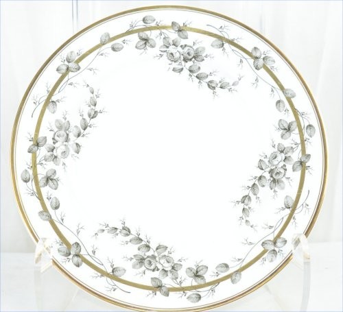 Spode Black Rose Garland 10.3″ Dinner Plate – Reproduction of Spode Pattern 1808