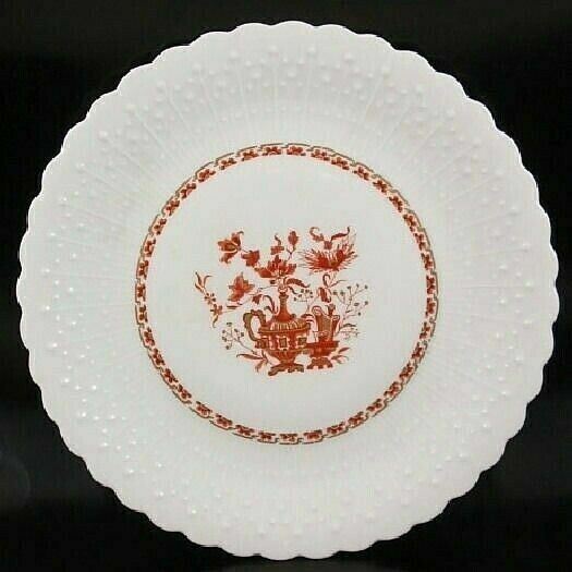 Set 4 Georges Boyer Limoges NANKIN ROUGE Aurore 8 1/2″ Salad Plates