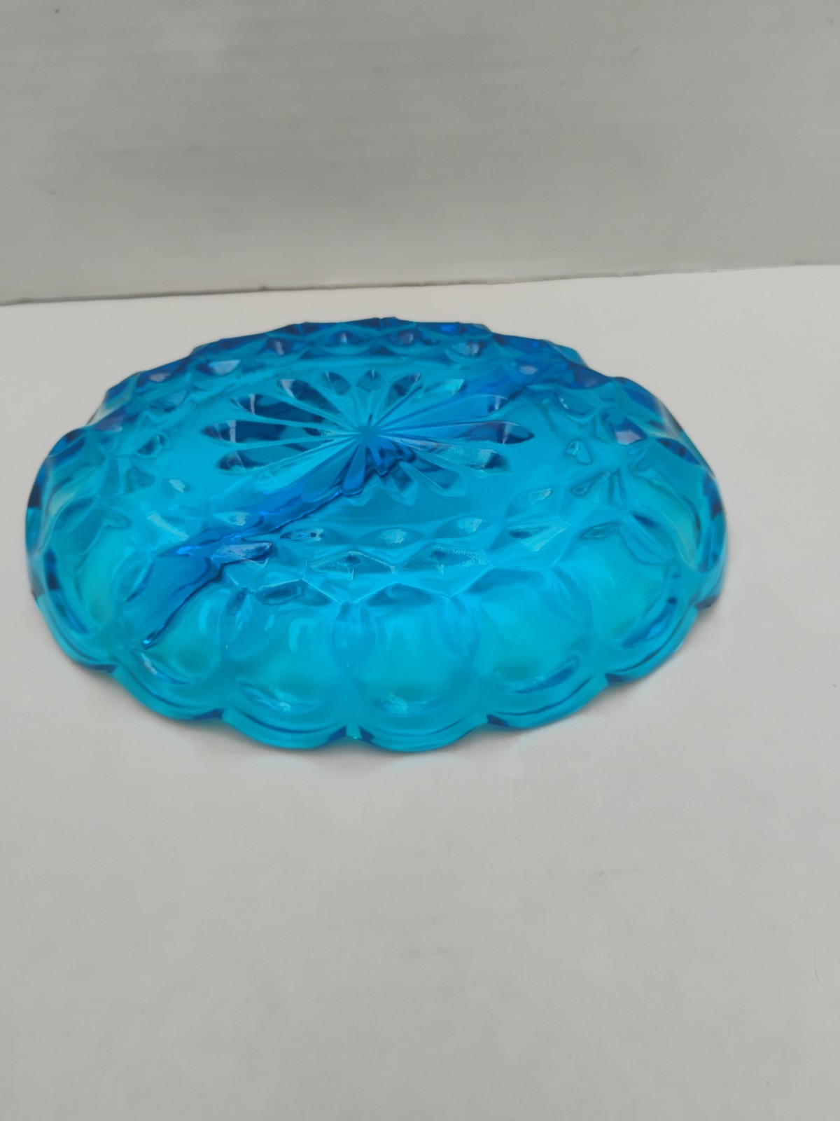 Vintage Blue Indiana Split Candy Dish or Ashtray Great Condition
