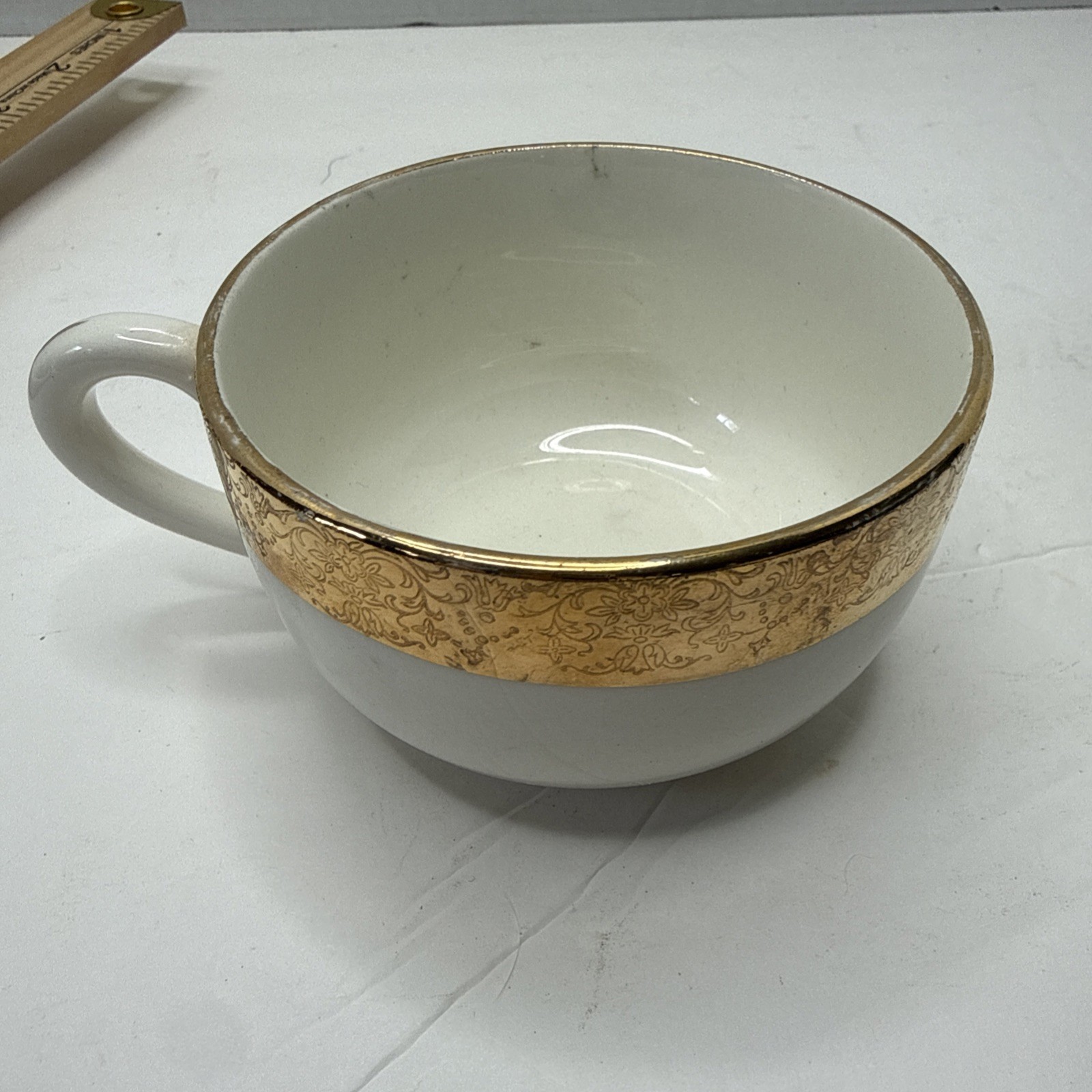 Vintage Sabin CREST-O-GOLD 22kGold Warranted 9In 4 Plates 5In 1 Bowl, Cup Saucer