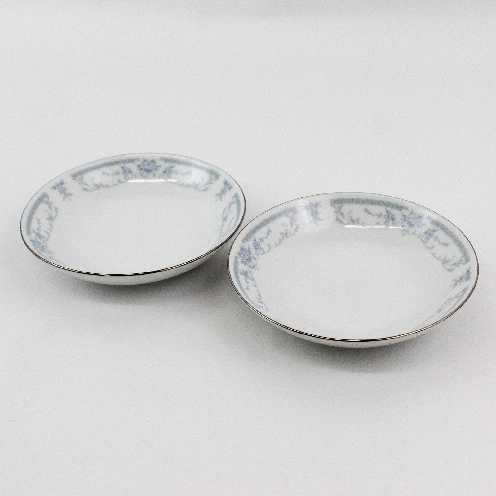 Two Sheffield Blue Whisper Porcelain Fruit Bowls 5.5″