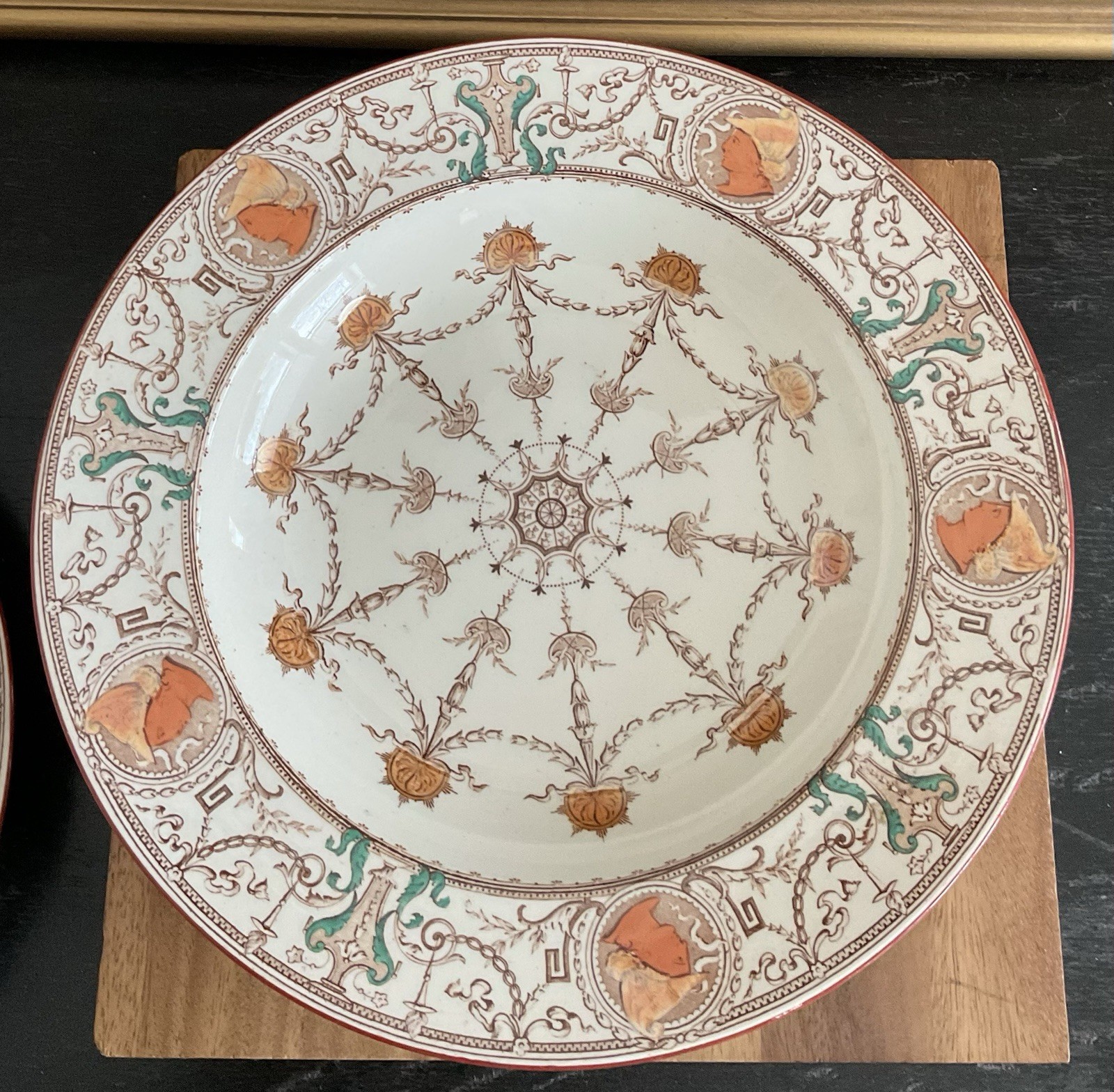 (5) BROWN WESTHEAD MOORE & CO Pergolesi RIMMED BOWLS Aesthetic Antique 1875
