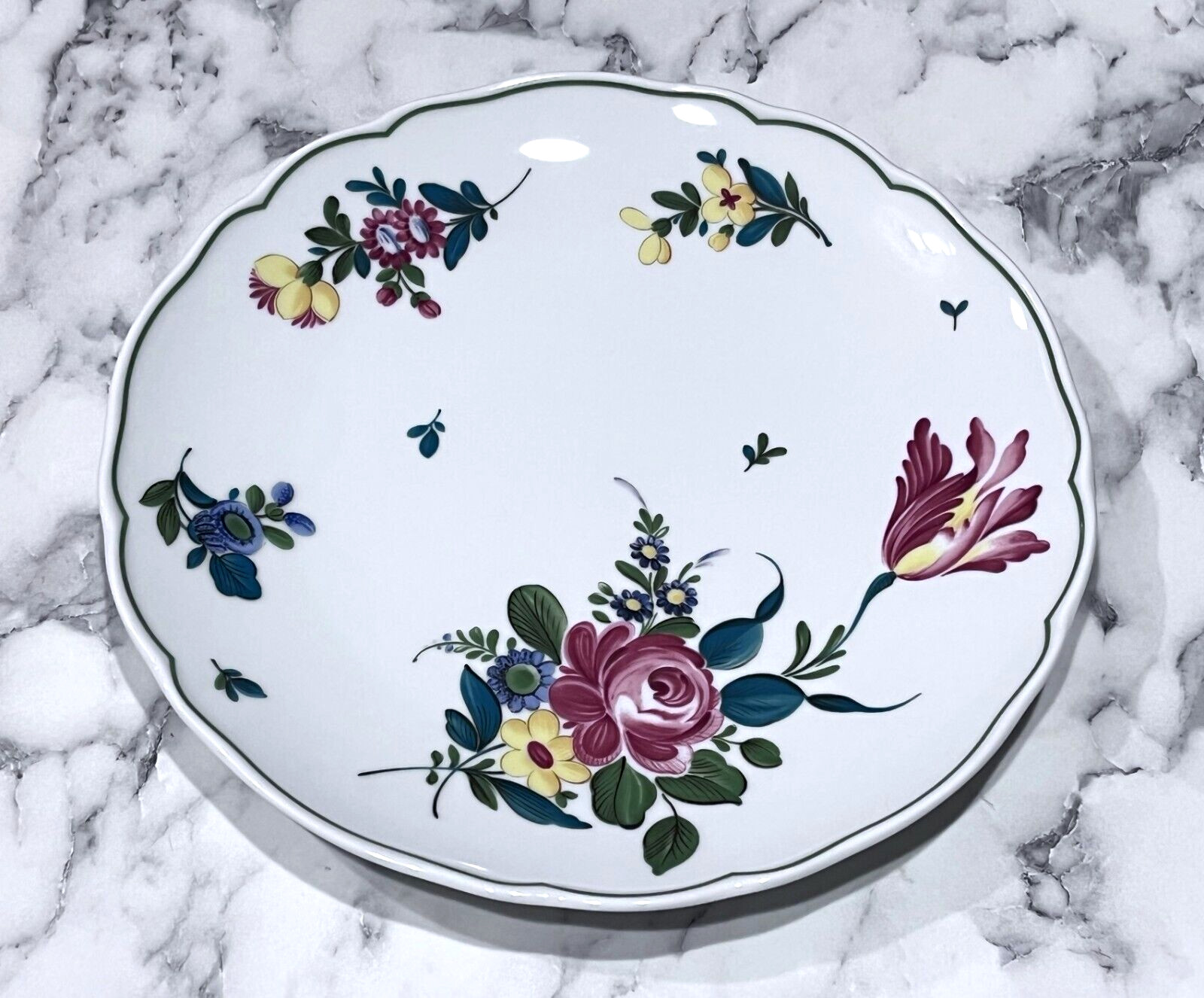 6 Hutschenreuther Engadin Maria Theresa Hotel 9 1/2″ Plates Germany Scarce EC!