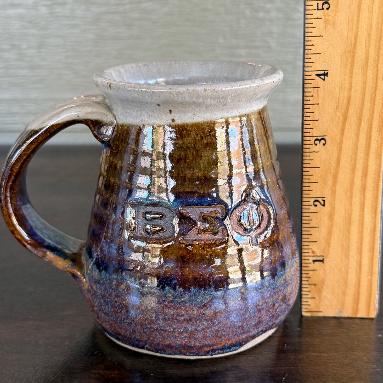Vintage Barry Jepson Studio Art Pottery Coffee Mug 1979 Beta Sigma Phi Kansas