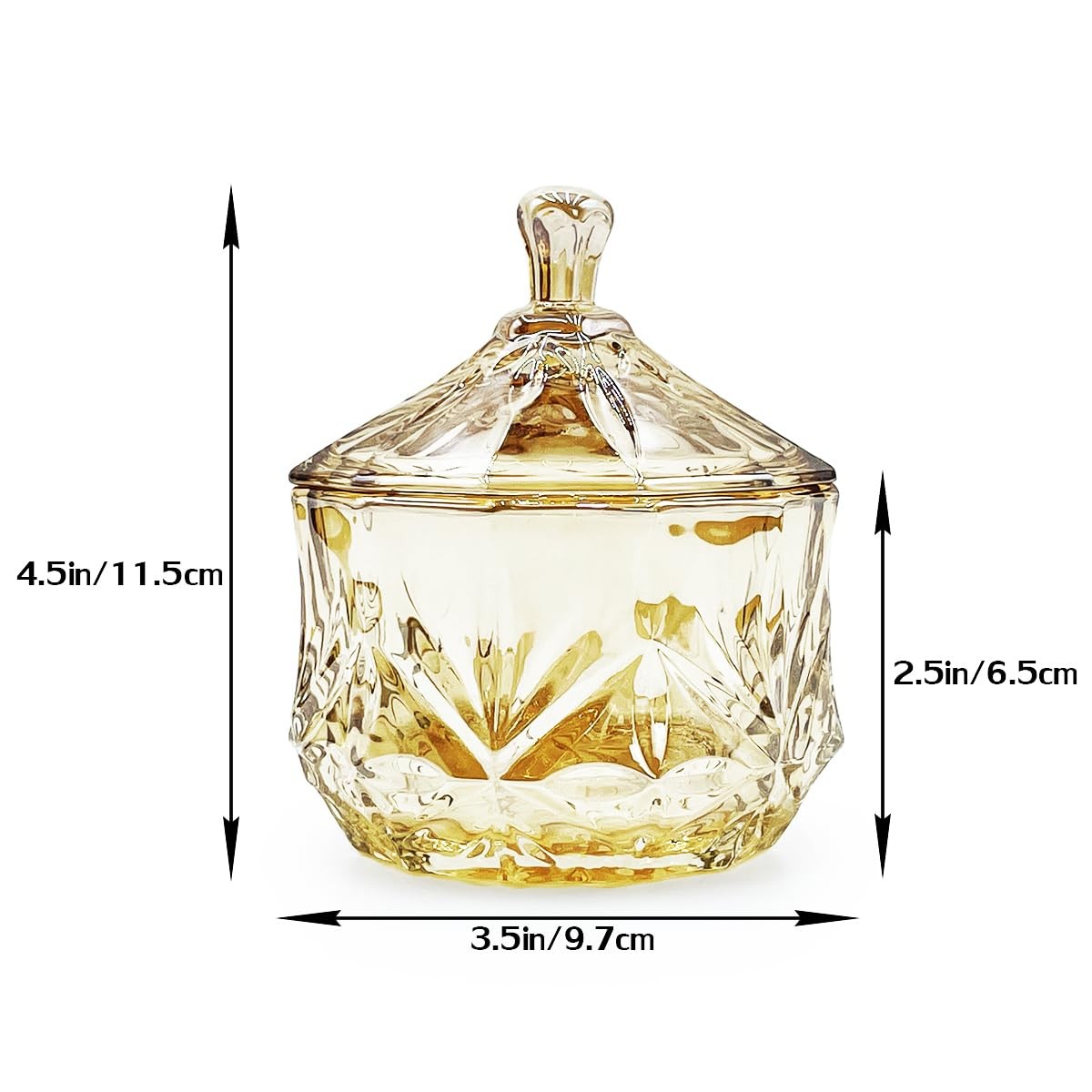 8oz Glass Candy Jar with Lid,Small Crystal Fall Candy Dish,Apothecary Jar for…