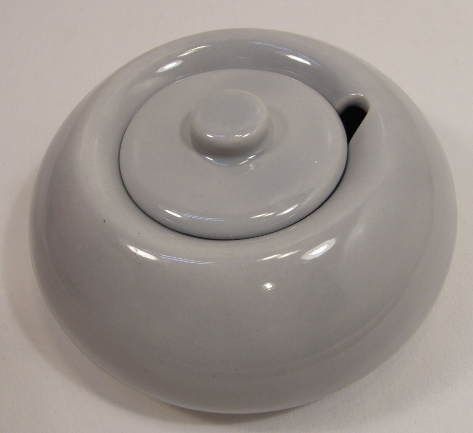 VINTAGE MCM HOLLYDALE CALIFORNIA POTTERY MALIBU MODERN GRAY SUGAR BOWL & LID