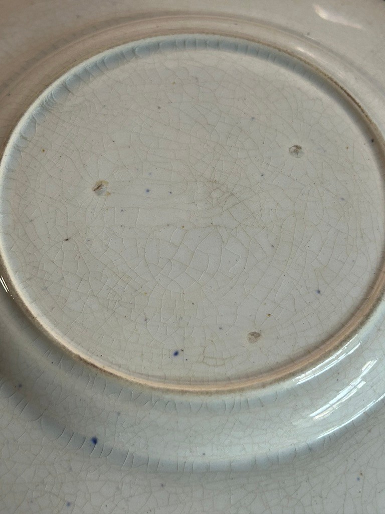 Antique Raised Border Creamware Child’s Plate History of our Saviour 7.5″