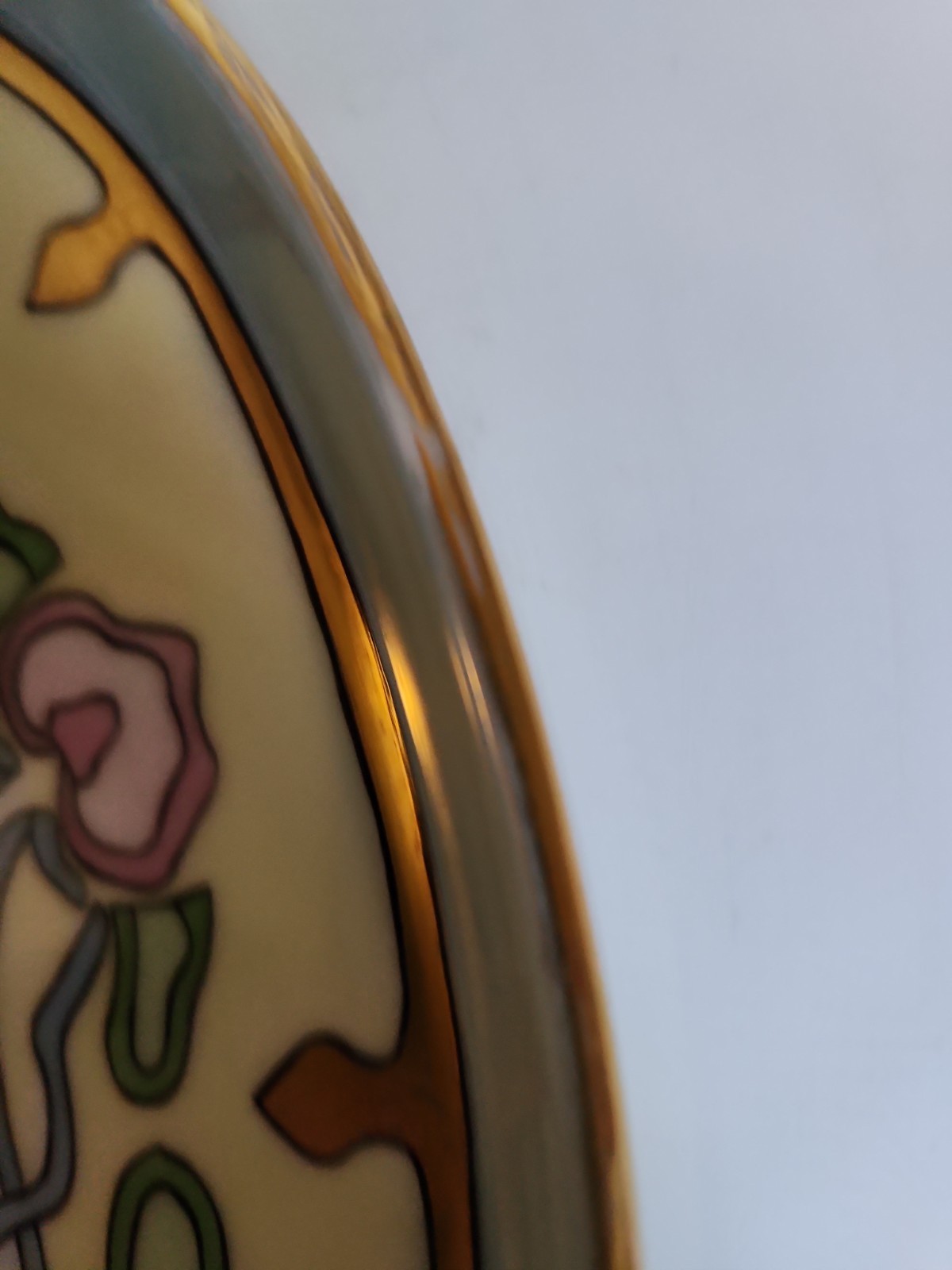 Art NOUVEAU 1930 Tressemanes & Vogt Limoges France H.P. Platter SIGNED L. LANCE