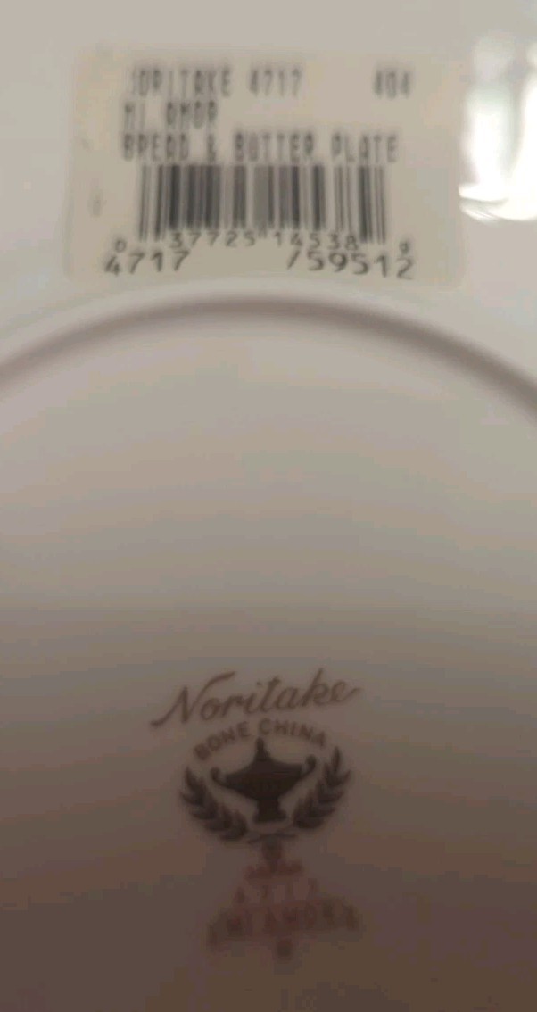 Noritake Vintage Mi Amor 6 1/2″ Bread Plates Set Of 4 Pattern #4717 Unused