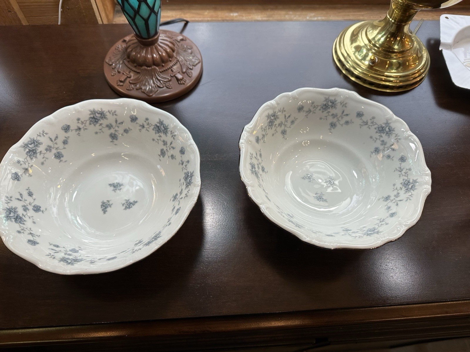 Johann Haviland Blue Garland Germany Set of 2 Serving Bowls 8.5″ Excellent