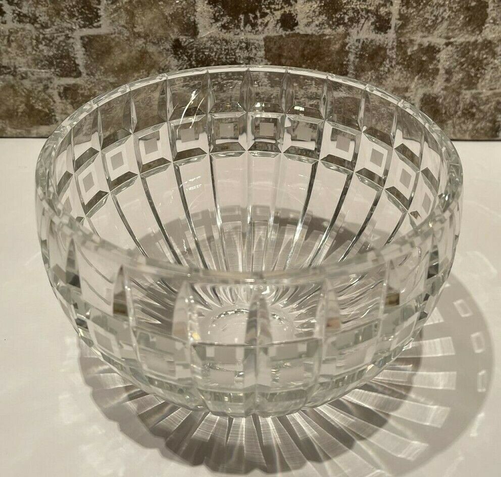 Waterford Marquis Quadrata Glass Bowl Clear & Frosted Cut Crystal