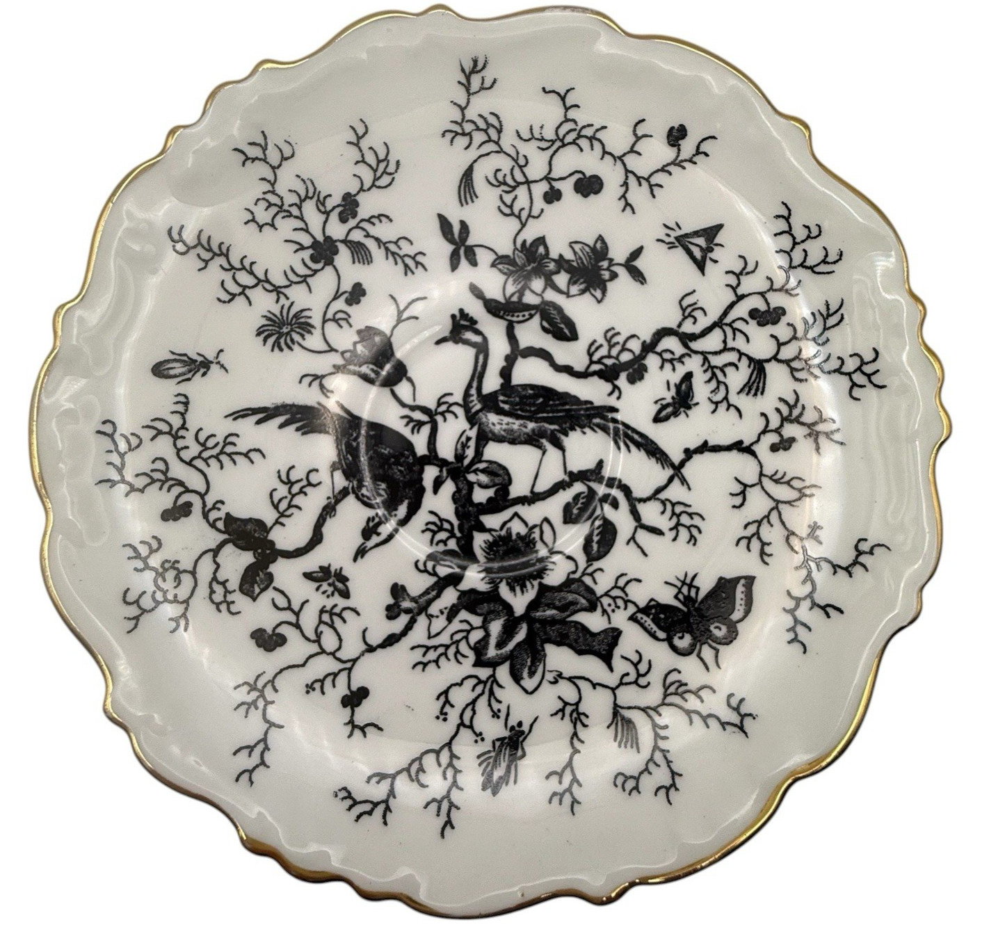 Coalport Cairo Black On White gold Rim Saucer Plate 5.5” Replacement