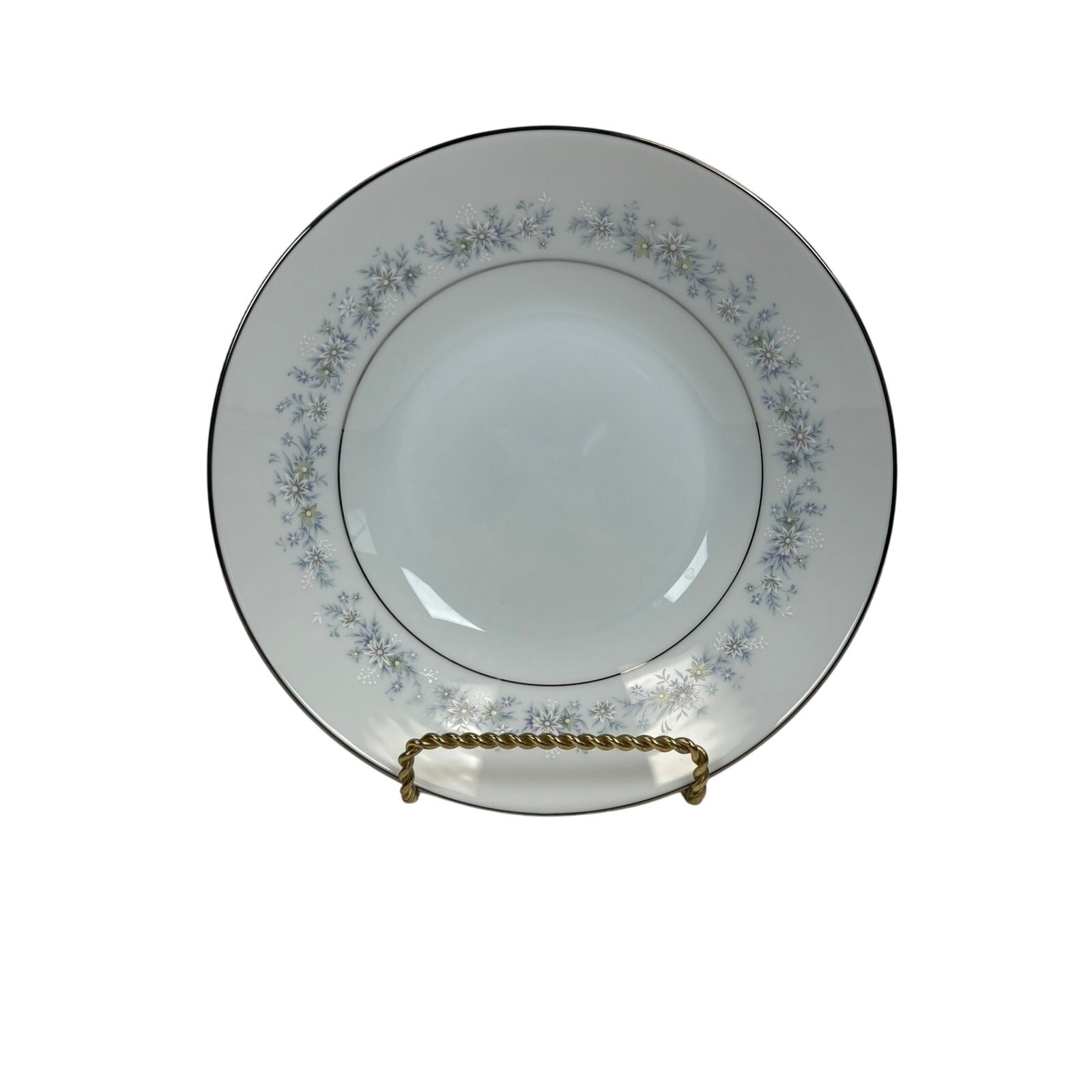 NORITAKE Marywood 2181 Soup Bowl 7-1/2″ Fine China Japan Platinum Trim