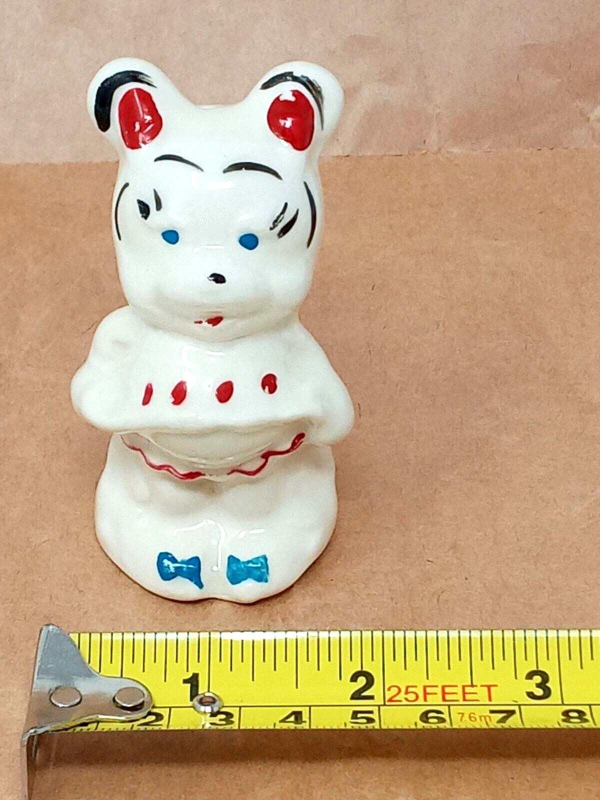 Shawnee Pottery Minnie Mouse Shaker single Cold Painted Ceramic 1950s