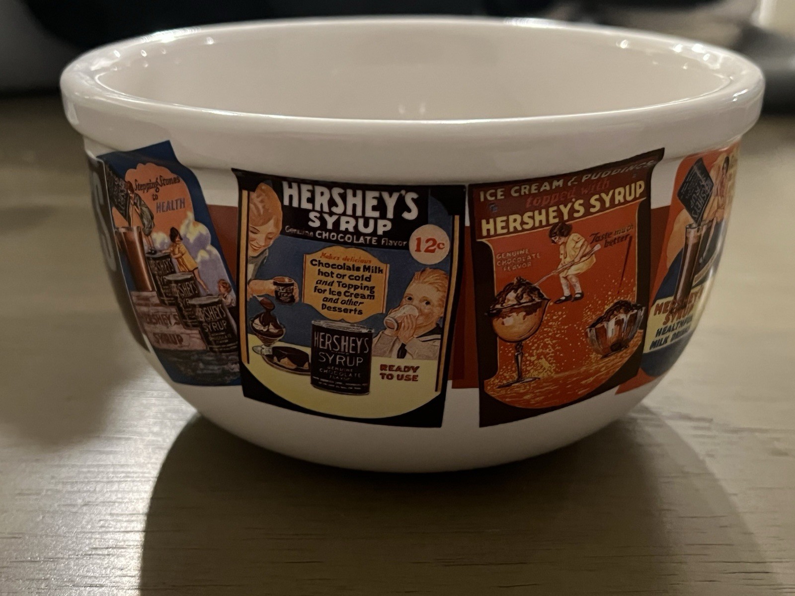 Houston Harvest, Hershey’s Chocolate Syrup, Ice Cream Bowls , Ceramic, Nostalgic
