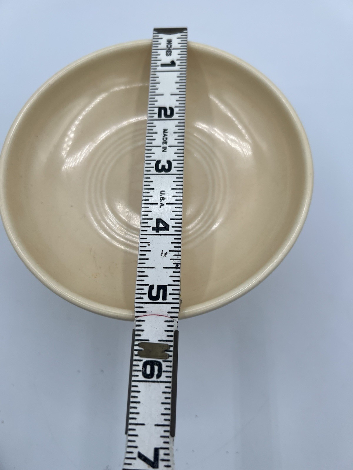 Vtg Fiestaware Sweets compote Ivory pedestal dish 3.5” Tall Fiesta