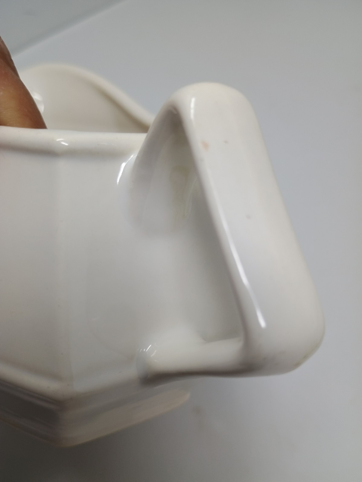 Vintage Homer Laughlin Colonial White Dover Gravy Boat Ivory White Ironstone