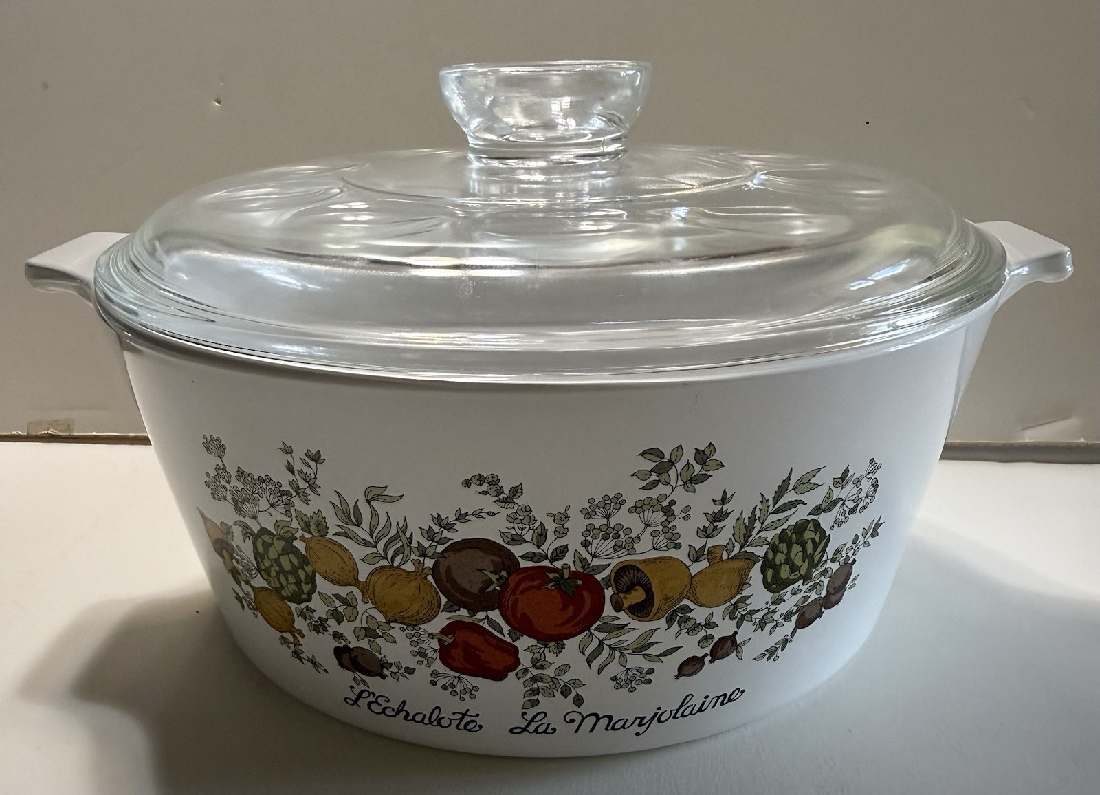 CorningWare L’Echalote A‑2‑B Dutch Oven,2.5 Qt With Lid, Vintage Spice of Life