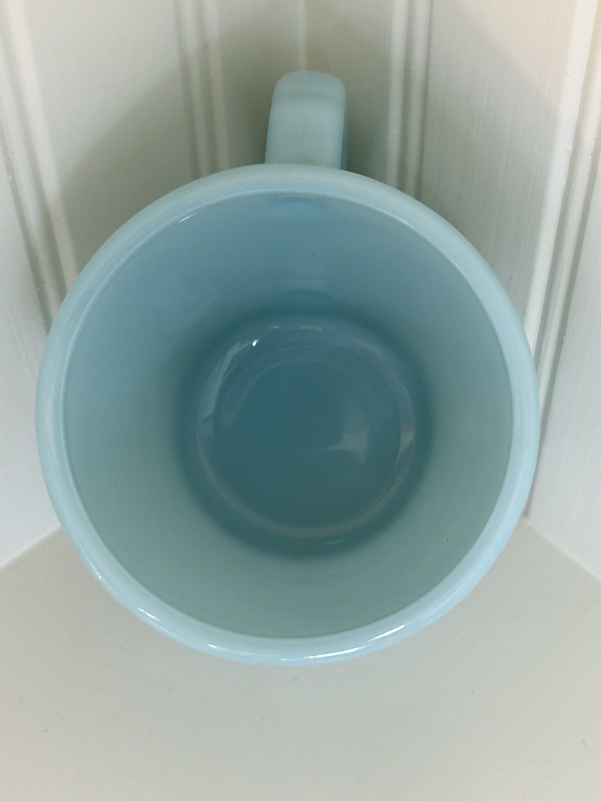 Vintage Fire King Turquoise 8 Ounce D Handled Mug 1956-1959