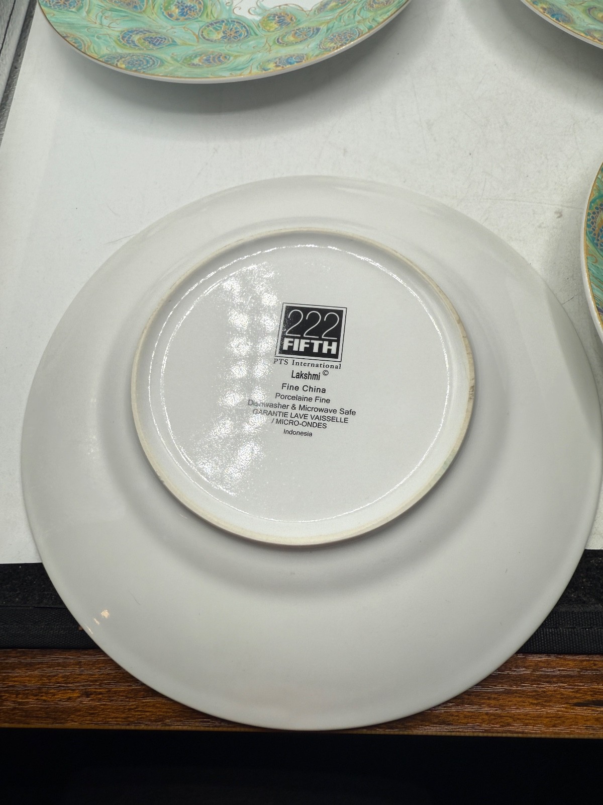 222 Fifth Lakshmi Peacock Floral Salad Plates Set of 4 Multicolor – Read