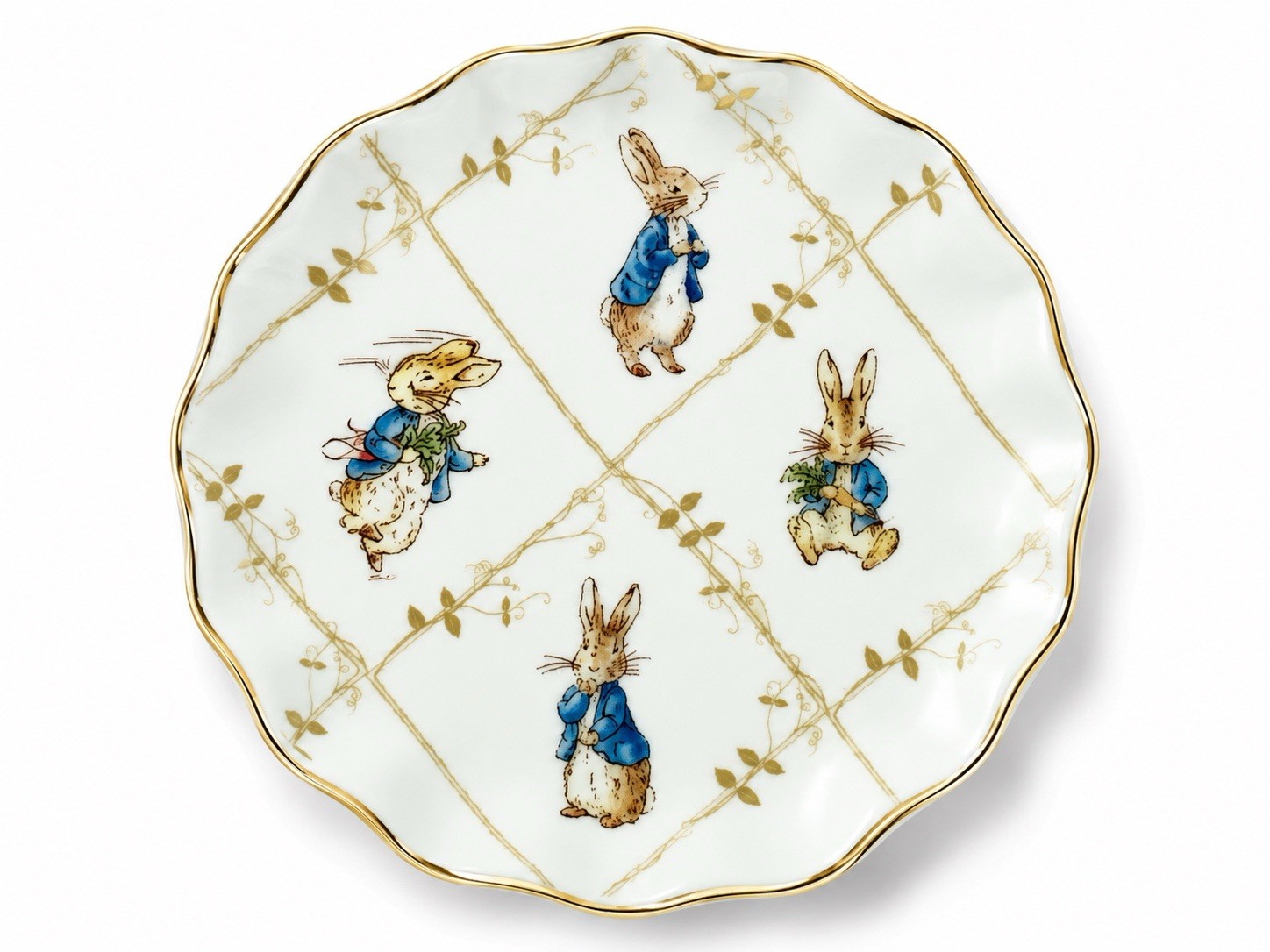 4 NEW Zrike Beatrix Potter PETER RABBIT Easter Spring 6” Appetizer Plates Cute